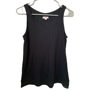 MERONA Women’s Black Sleeveless Tank Rayon Spandex Tee Shirt